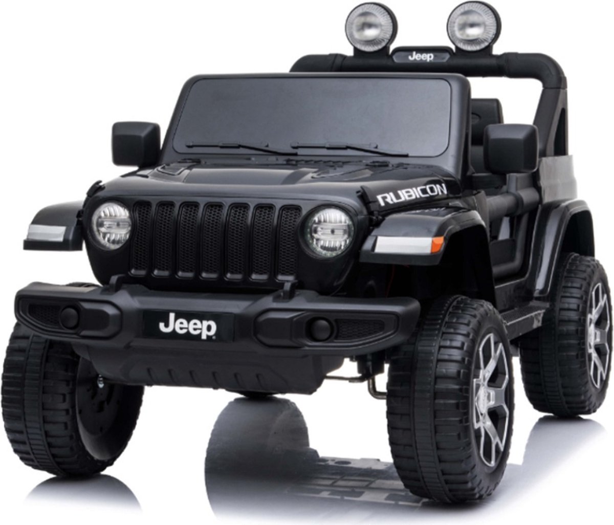 Jeep Wrangler Rubicon kinderauto zwart met MP3 speler en vele opties! | Elektrische Kinderauto | Met afstandsbediening